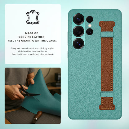 Amur Pro Series A-Case for Samsung Galaxy S25 Ultra - Slim & Lightweight Genuine Leather Case with Magnetic Compatibility and Case-Less Touch Feeling (6.9-Inch)"- Tiffany/Brown