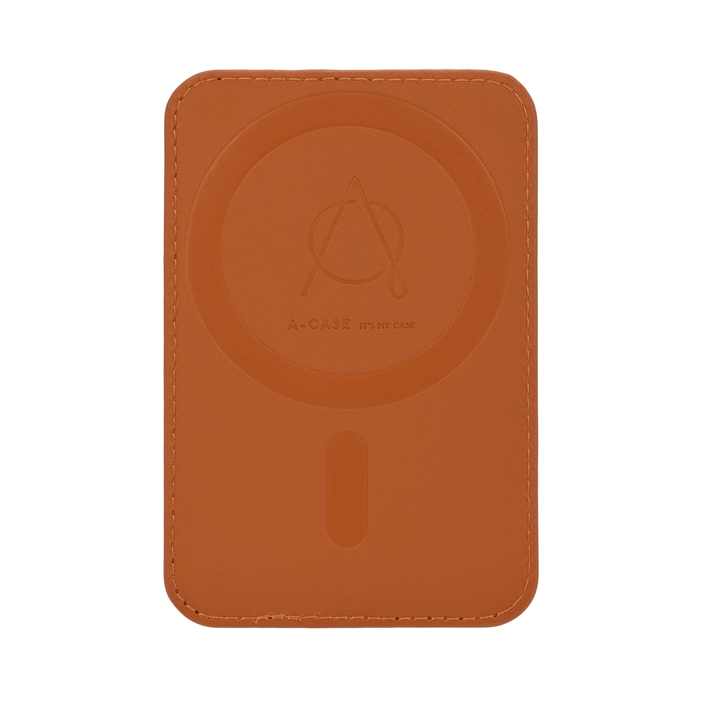 Kilyos Vegan Leather Premium Magsafe Card Holder - Orange/Titanium