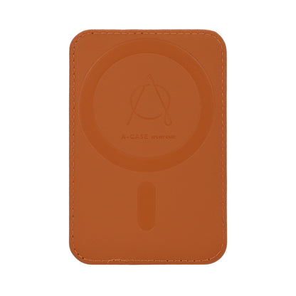 Kilyos Vegan Leather Premium Magsafe Card Holder - Orange/Titanium