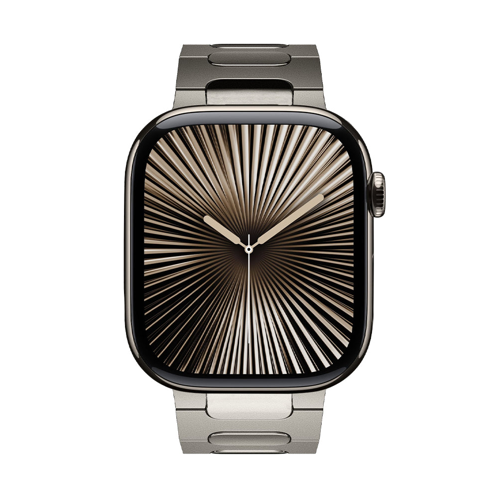 Parlak Titanium Premium Apple Watch Strap - Silver | Compatible with Series 3-7, SE & All 42/44/45/49mm