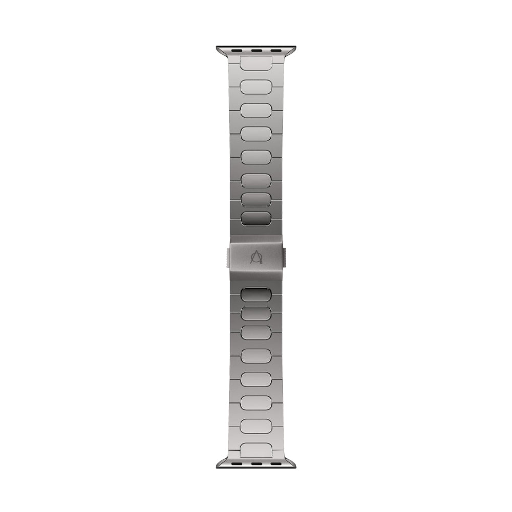 Parlak Titanium Premium Apple Watch Strap - Silver | Compatible with Series 3-7, SE & All 42/44/45/49mm