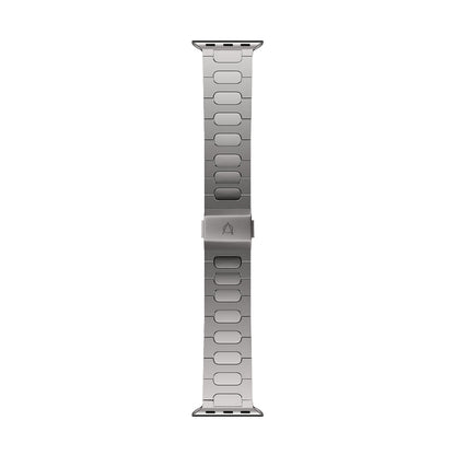 Parlak Titanium Premium Apple Watch Strap - Silver | Compatible with Series 3-7, SE & All 42/44/45/49mm