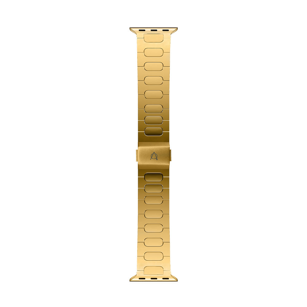 Parlak Titanium Premium Apple Watch Strap - Gold | Compatible with Series 3-7, SE & All 42/44/45/49mm