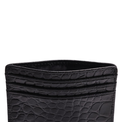 Javan Genuine Leather Slim Minimalistic Credit Card Holder Wallet Crocodile pattern