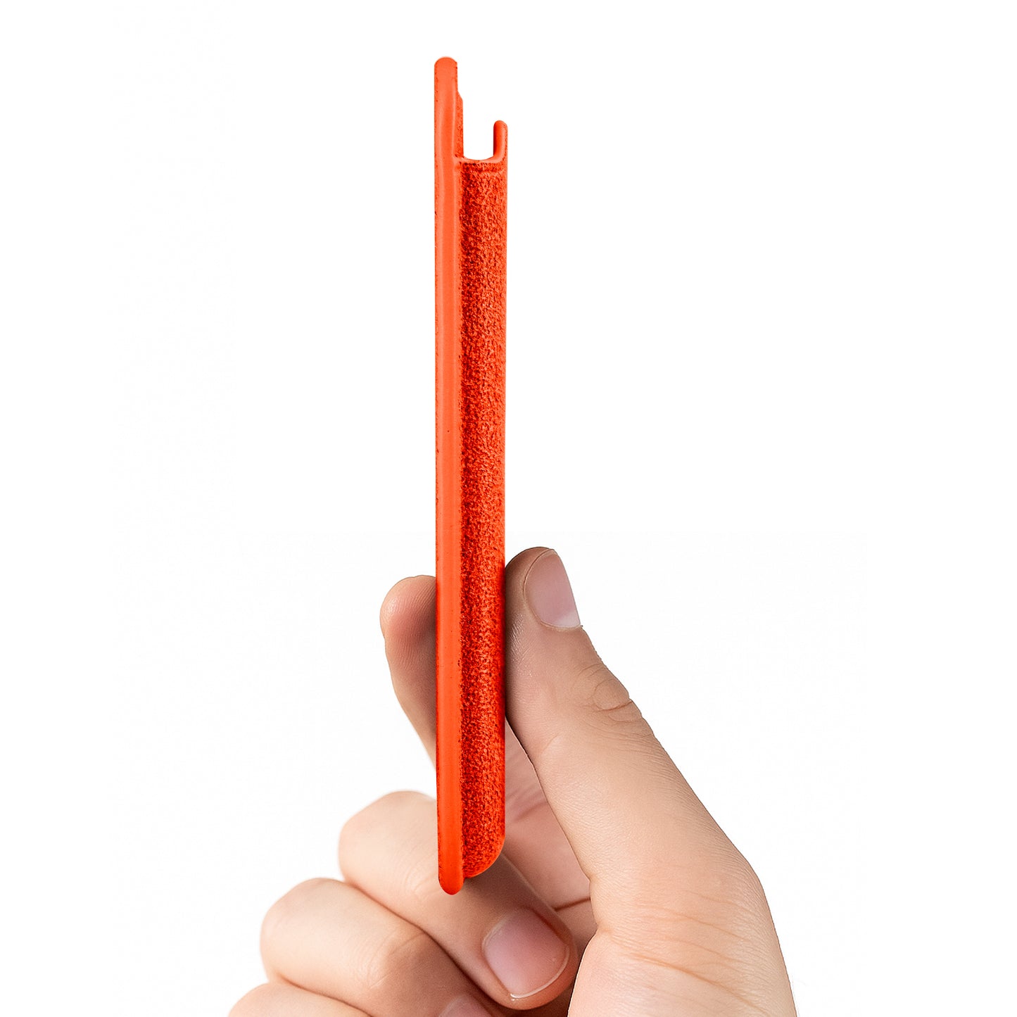 Kadife Alcantara Leather Premium Magnetic Card Holder - Orange