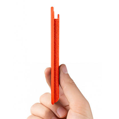 Kadife Alcantara Leather Premium Magnetic Card Holder - Orange