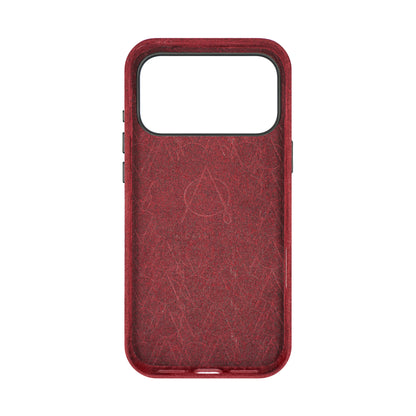 Kadife Alcantara Leather Case For iPhone 17 Pro Max-Maroon