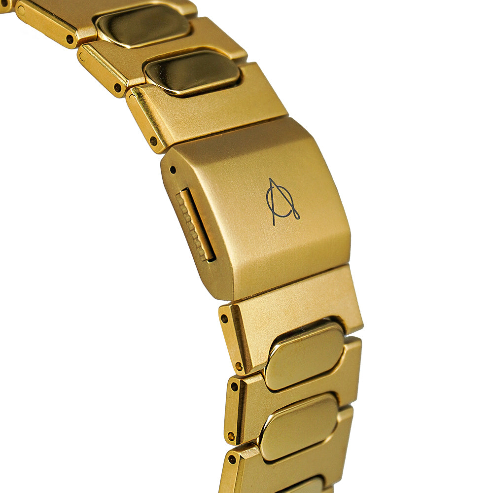 Parlak Titanium Premium Apple Watch Strap - Gold | Compatible with Series 3-7, SE & All 42/44/45/49mm