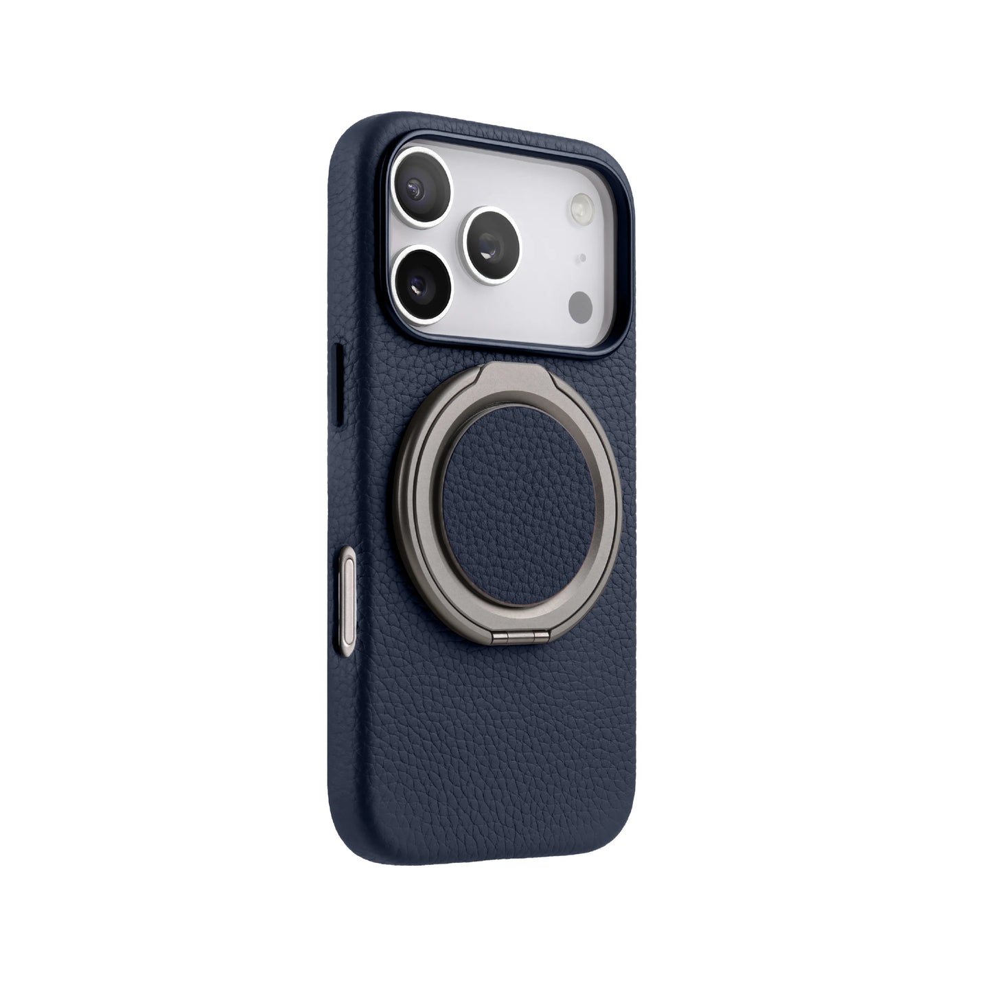 Amur Genuine Leather Phone Case With Grip 2 in 1 - Blue
