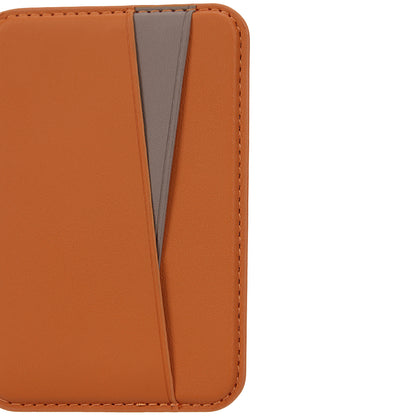 Kilyos Vegan Leather Premium Magsafe Card Holder - Orange/Titanium