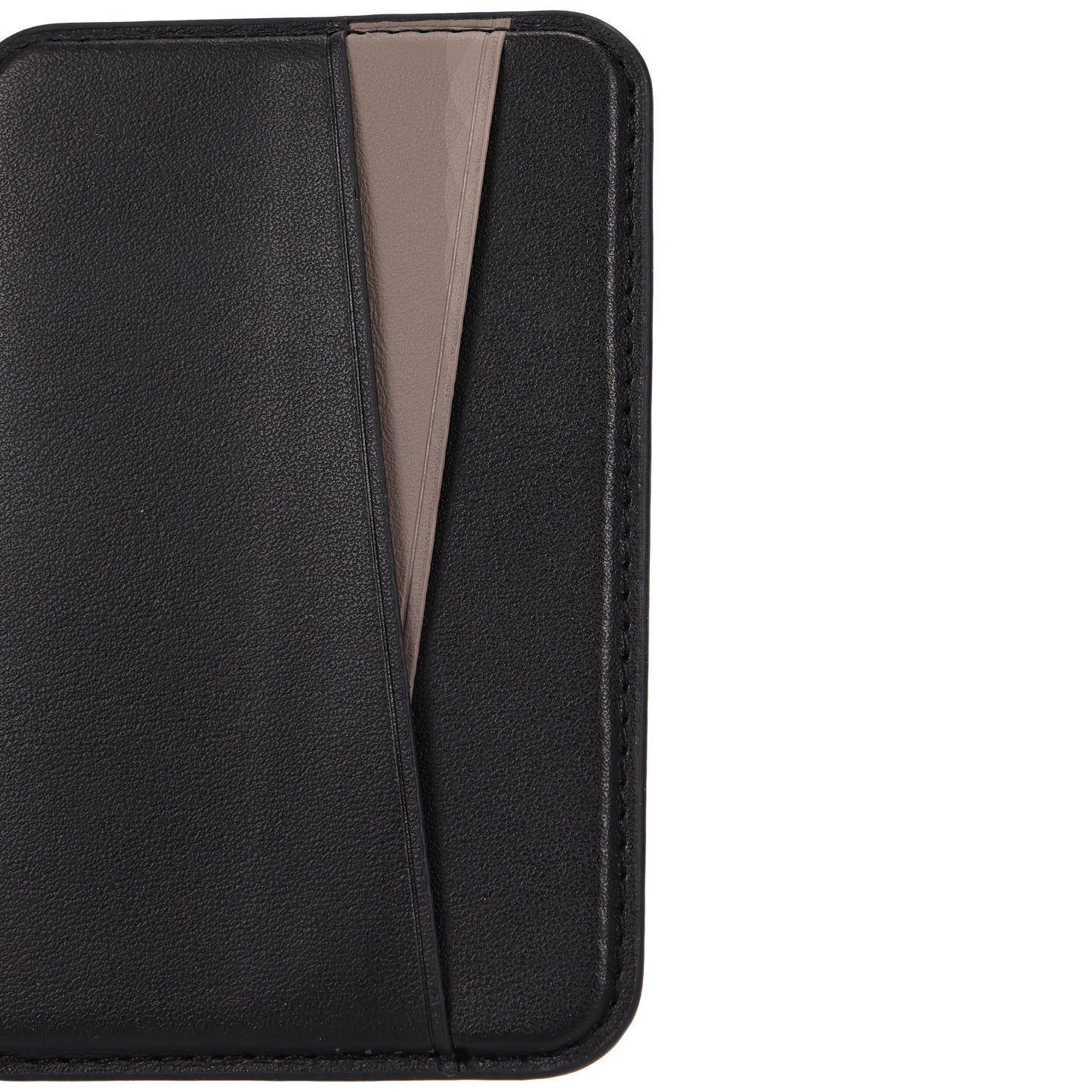 Kilyos Vegan Leather Premium Magsafe Card Holder - Black/Titanium