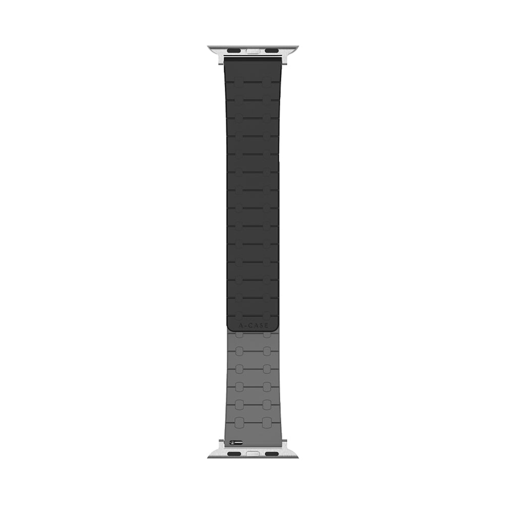 Perge Series Silicone Magnetic Adjustable Loop Strap - A-Case Compatible with Apple Watch Bands (49mm, 45mm, 44mm, 42mm)- Black A-Case it's my case