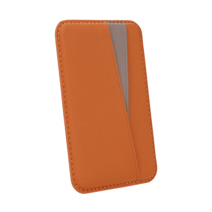 Kilyos Vegan Leather Premium Magsafe Card Holder - Orange/Titanium