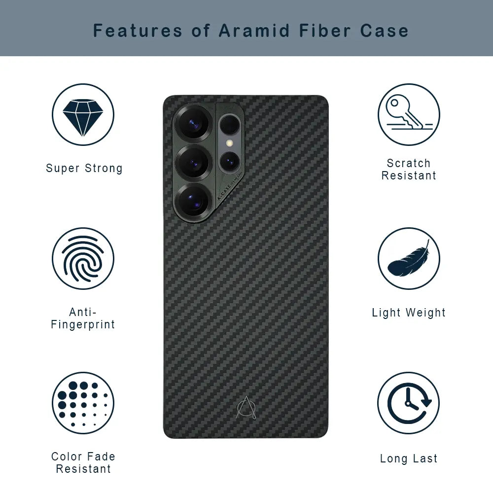 Kavar 1500D Aramid Fiber Case For Samsung S25 Ultra