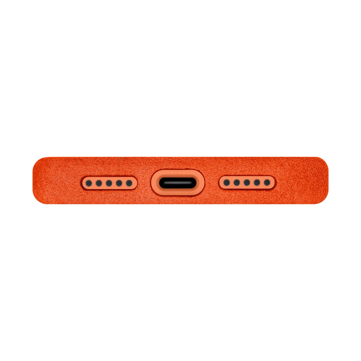 Kadife Alcantara Leather Case For iPhone 17 Pro Max-Orange