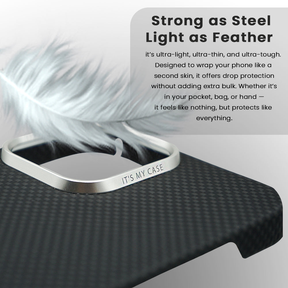 Desen Aramid Fiber Case For iPhone 16 Pro Max-Black