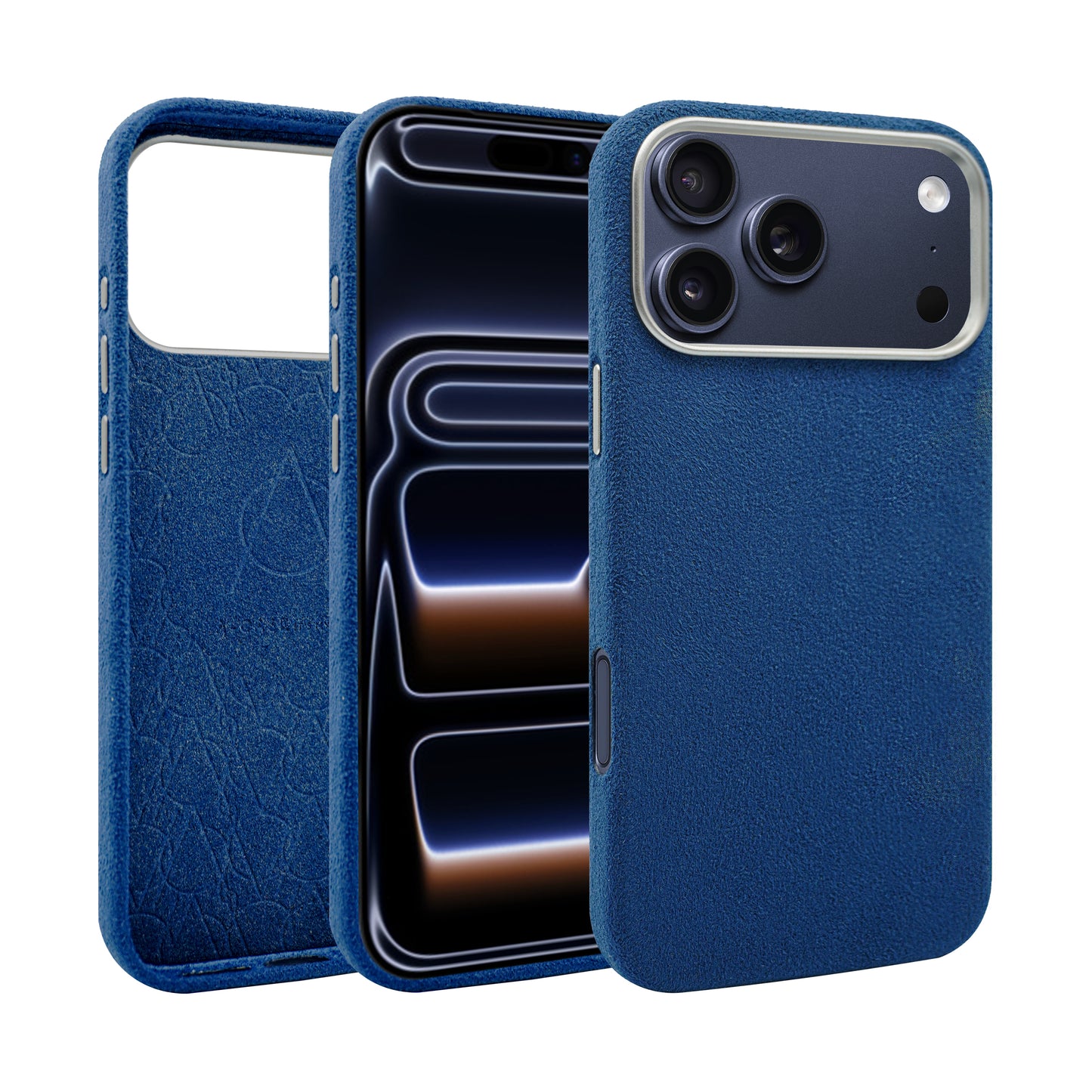 Kadife Alcantara Leather Case For iPhone 17 Pro Max-Orange