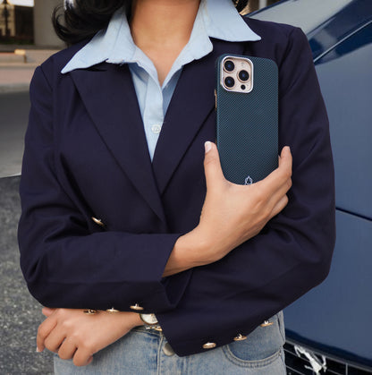 Desen Aramid Fiber Case For iPhone 16 Pro Max - Blue