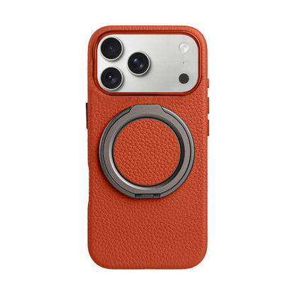 Amur Genuine Leather Phone Case With Grip 2 in 1 - Orange