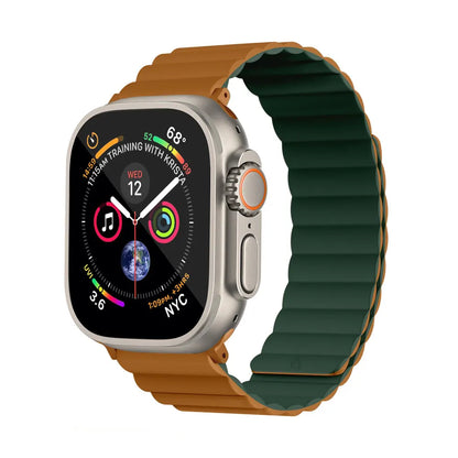 Invix Apple Watch Silicone Magnetic Band-Blue/Black