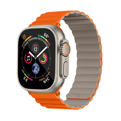 Invix Apple Watch Silicone Magnetic Band-Blue/Black