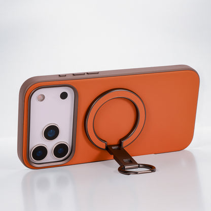 Kilyos Magnetic Phone Ring Stand Vegan Leather - Orange