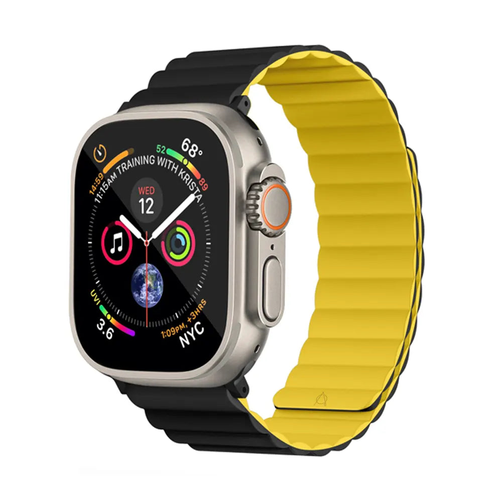 Invix Apple Watch Silicone Magnetic Band-Blue/Black