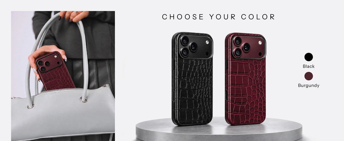 Choose your colour: Black or Burgundy