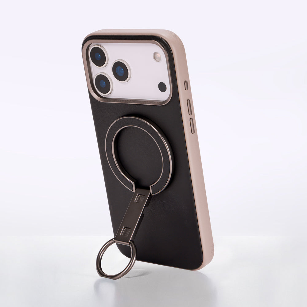 Kilyos Vegan Leather Phone Case With Holder 2 in 1 - Black