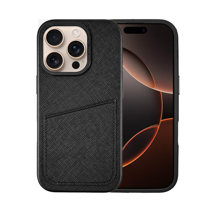Ambar Leather Case For iPhone 16 Series – Gray
