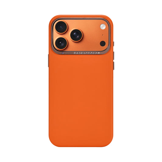 Alimli Vegan Leather Case For iPhone 17 Pro Max-Orange
