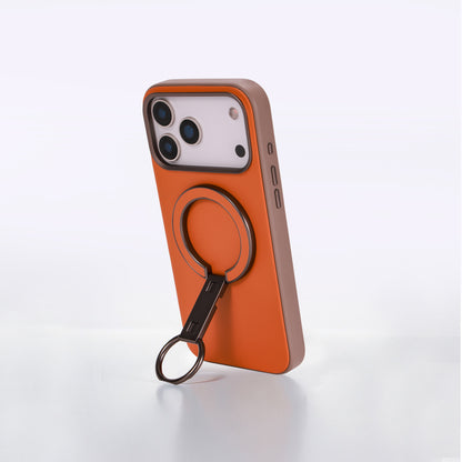 Kilyos Magnetic Phone Ring Stand Vegan Leather - Orange