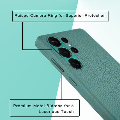 Amur Series A-Case for Samsung Galaxy S25 Ultra - Slim & Lightweight Genuine Leather Case with Magnetic Compatibility and Case-Less Touch Feeling (6.9-Inch)" – Tiffany
